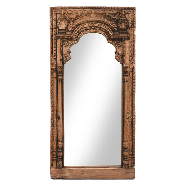 Carved Rosewood Window Mirror From Hyderabad - 18thC