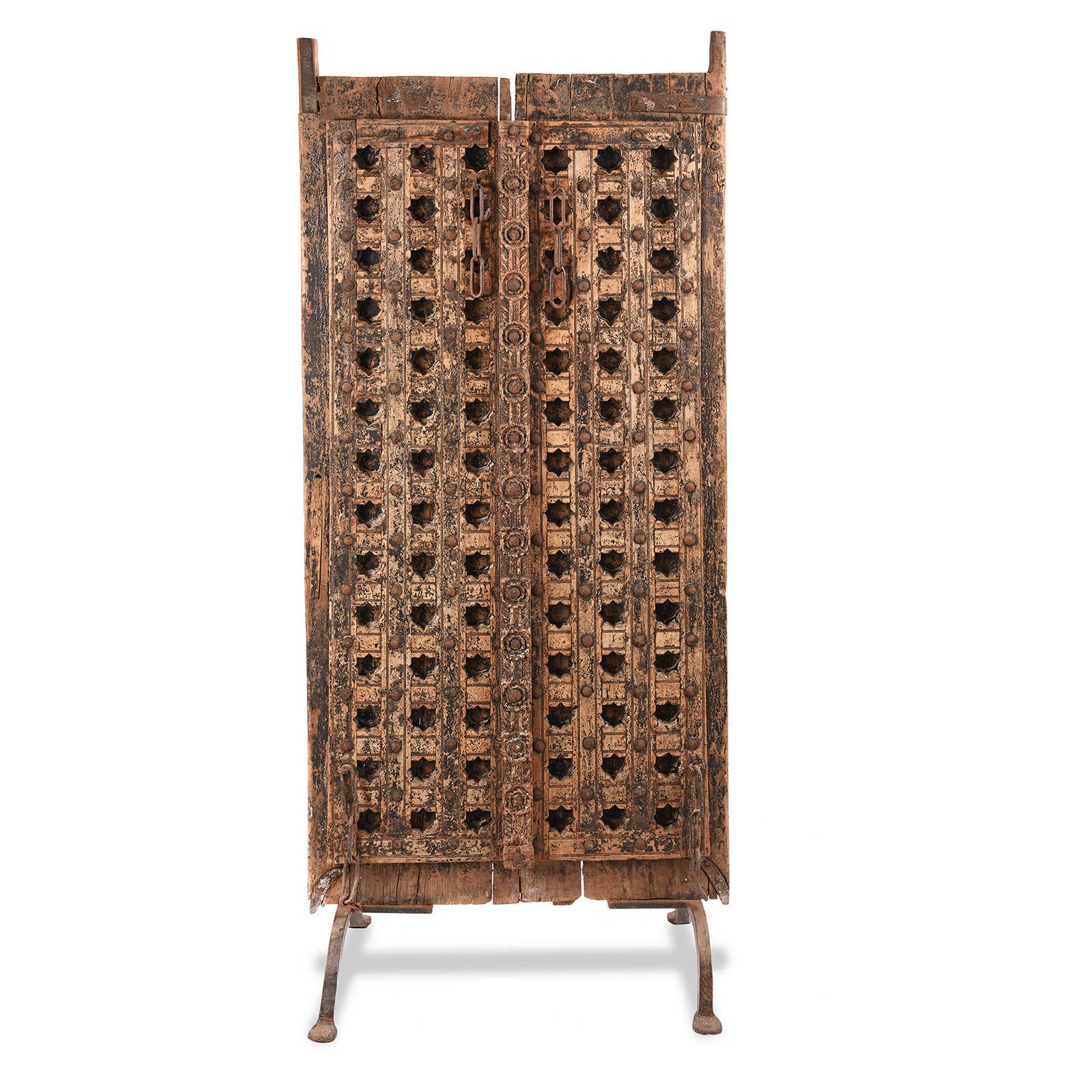 Antique Mughal Style Carved Indian Door - 18thC | INDIGO ANTIQUES