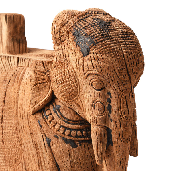Carved Elephant Corbel From South India - Late 18th Century