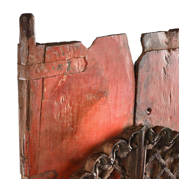 Painted Mica Indian Window Shutter From Rajasthan - 18thC