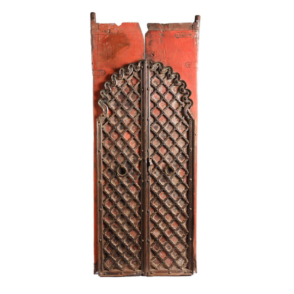 Painted Mica Indian Window Shutter From Rajasthan - 18thC