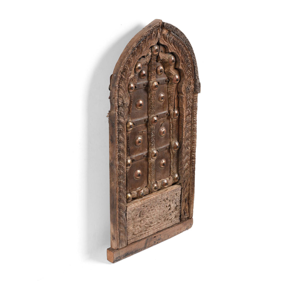 Angled View Of Old Indian Window Shutter From Shekavati - 19thC | Indigo Antiques
