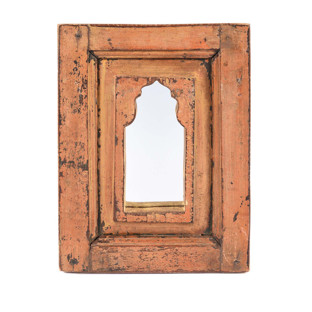  Mihrab Mirror Frame Made From An Old Teak Panel | Indigo Antiques