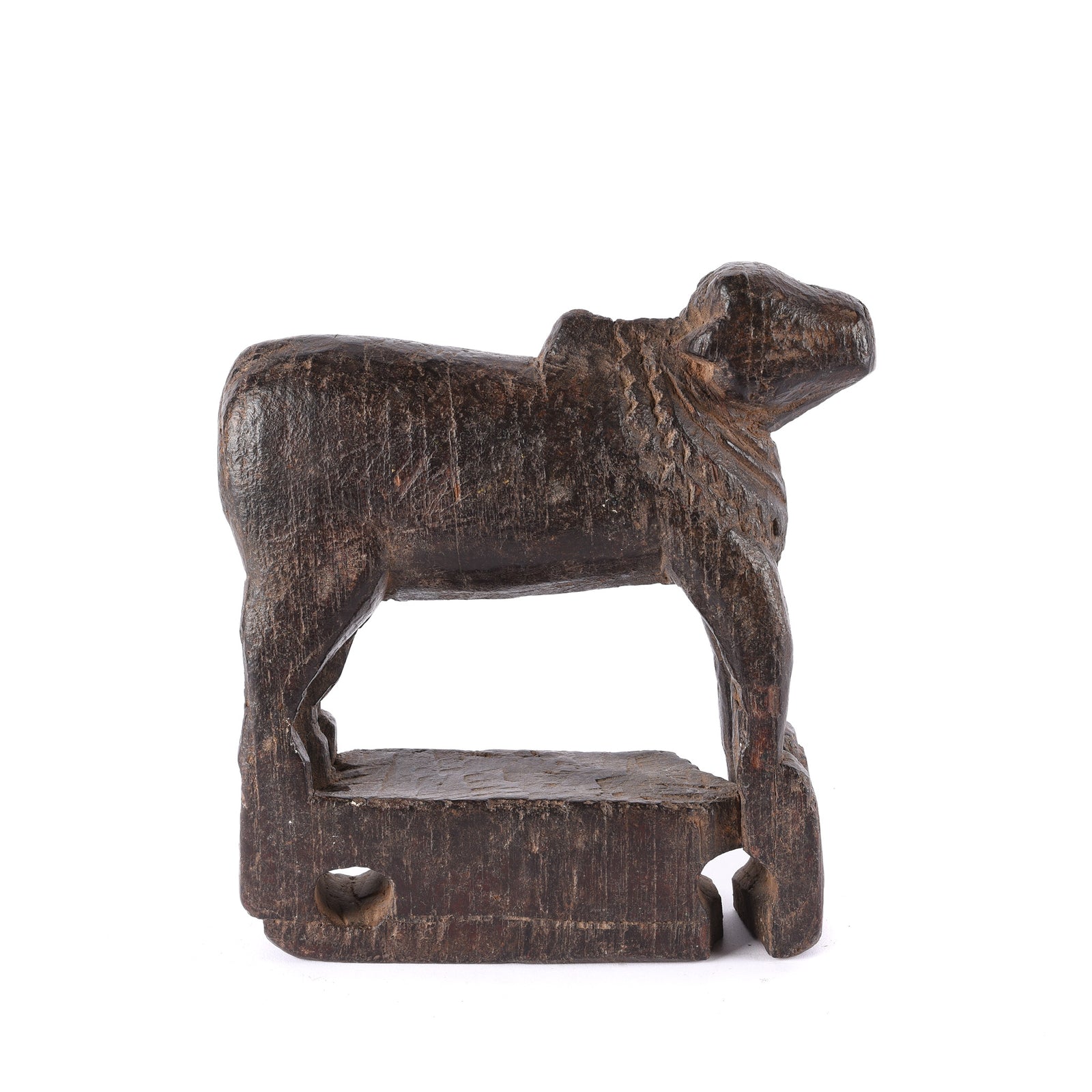Carved Nandi Bull Toy From Banswara Tribal Region - Ca 1920 | Indigo Antiques