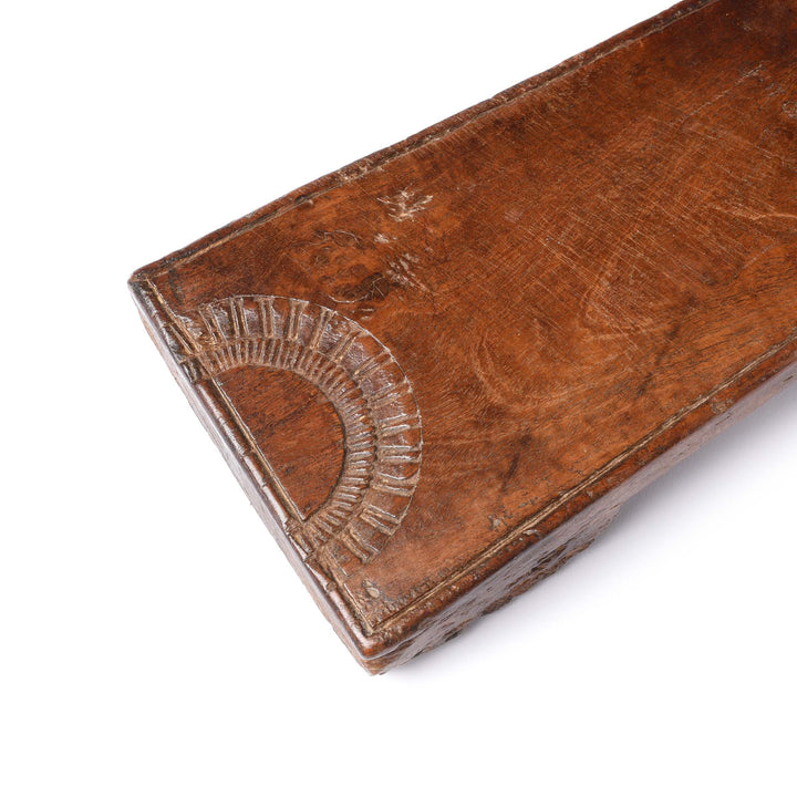 Carving Detail From Jackfruit Wood Coconut Grater From Kerala - 19thC | Indigo Antiques