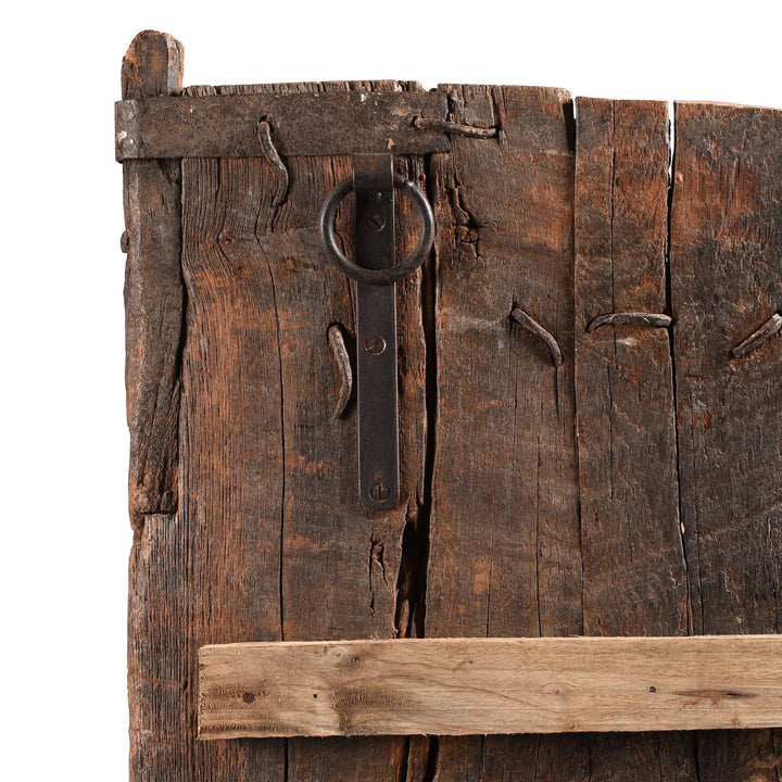 Hanger detail From Carved Floral Painted Teak Door From Gujarat 19thC | Indigo Antiques