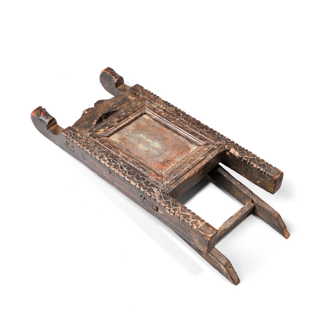 Carved Teak Indian Tribal Mirror From Banswara - Ca 1920 | Indigo Antiques