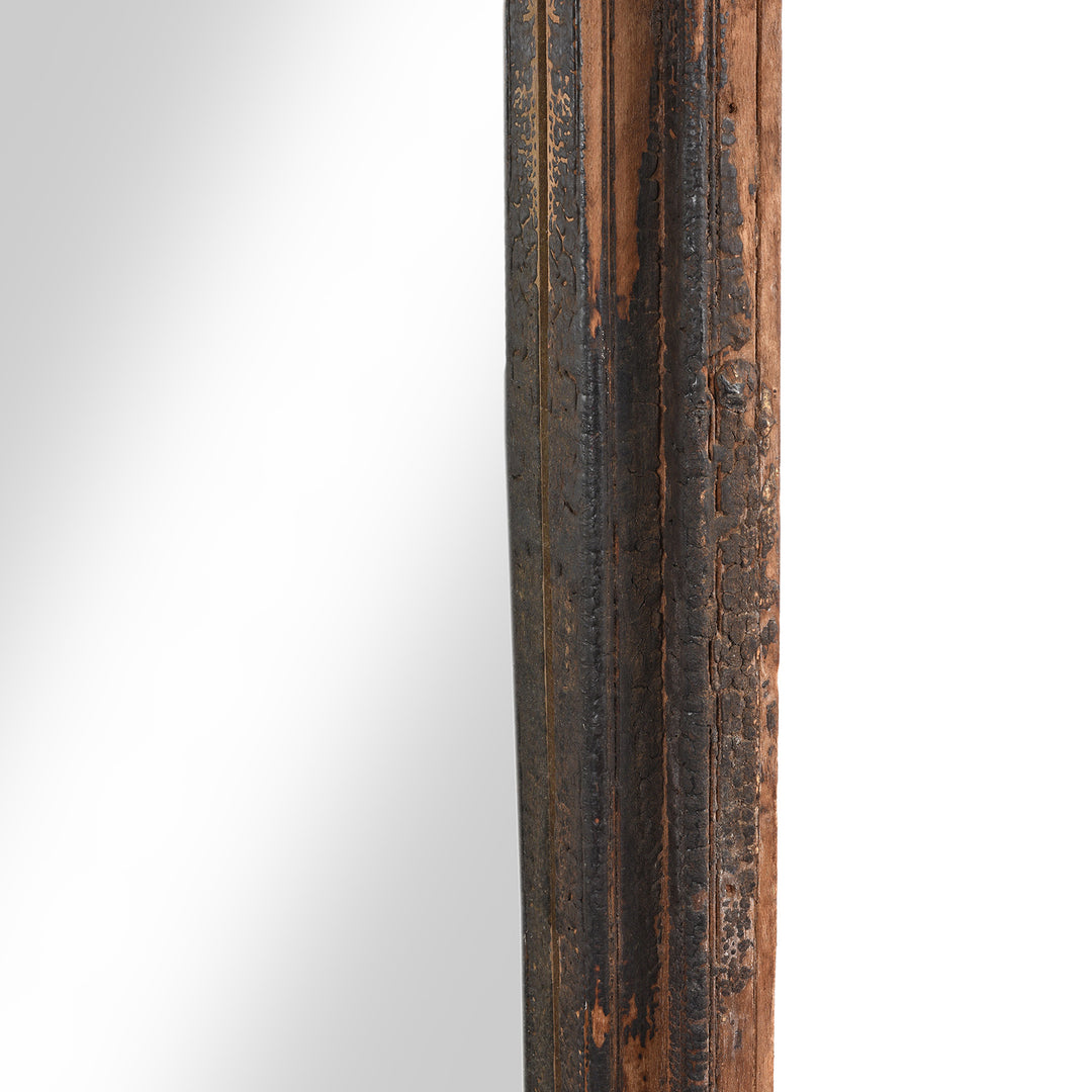 Pitch Detail From Antique Mirror Made From An Old Teak Window From Bikaner - 19thC | Indigo Antiques