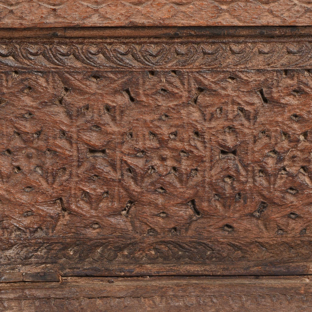 Carving Detail From Old Indian Window Shutter From Shekhawati - 19thC | Indigo Antiques