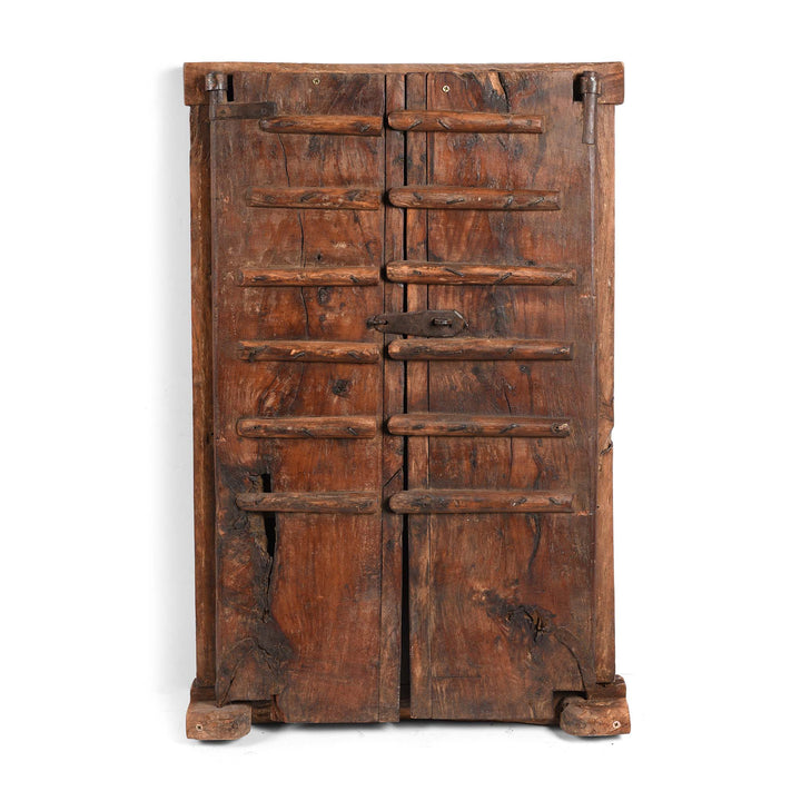 Reverse Of Old Indian Window Shutter From Shekhawati - 19thC | Indigo Antiques