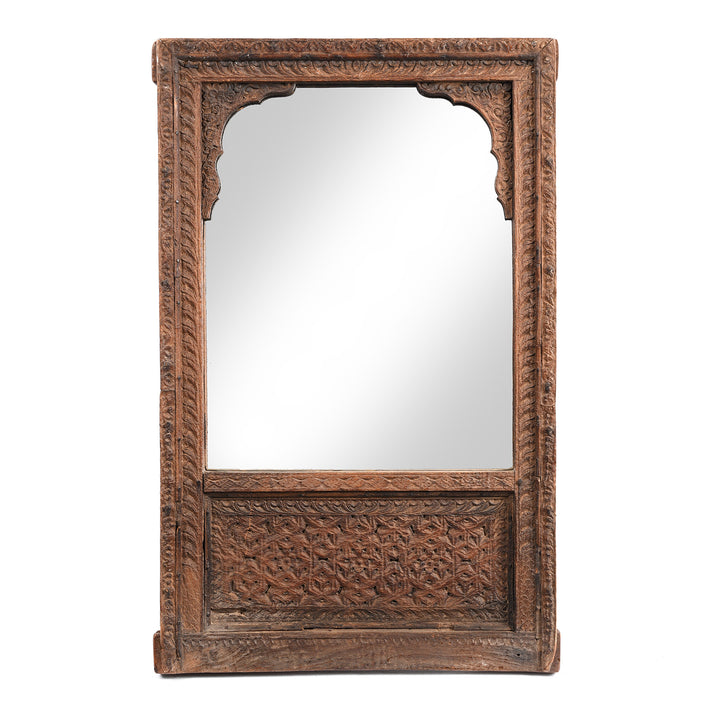 Old Indian Window Shutter Mirror From Shekhawati - 19thC | Indigo Antiques