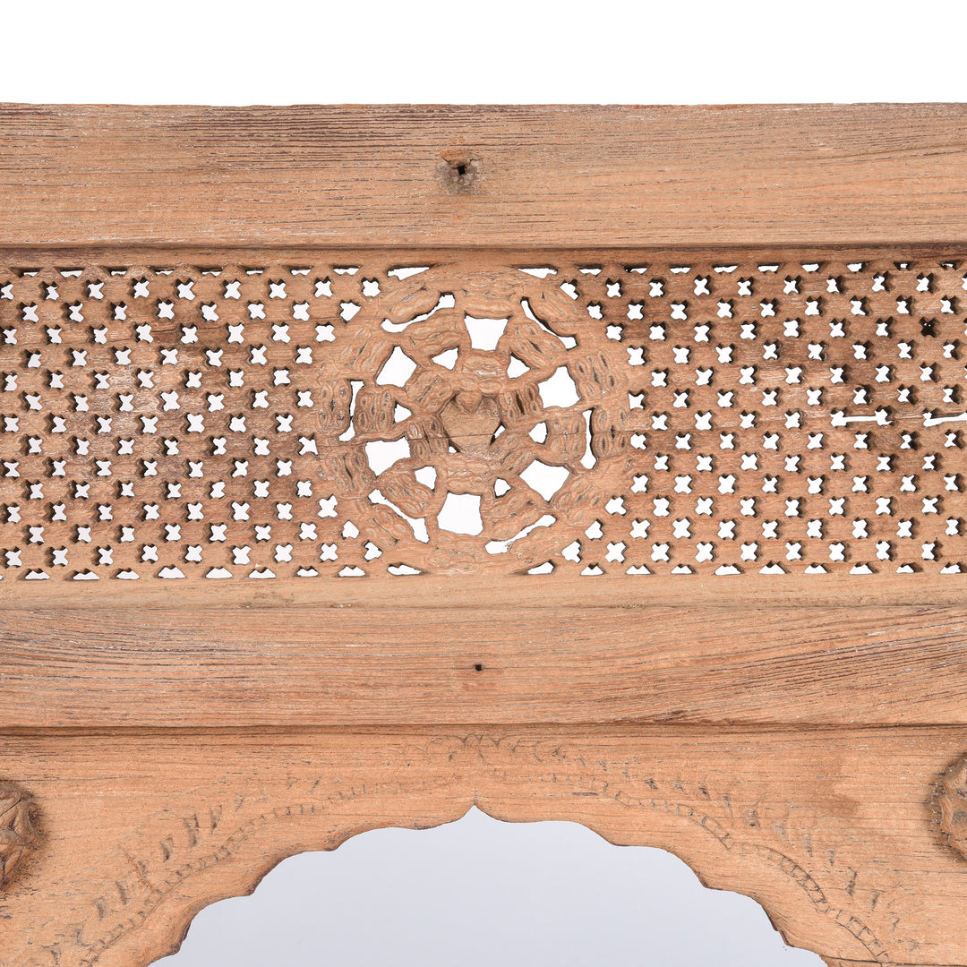 Corving Detail From Carved Indian Mirror Made From 19thC Window From Hyderabad | Indigo Antiques