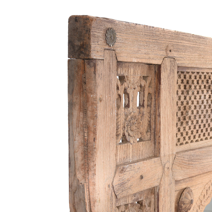 Depth Detail From Carved Indian Mirror Made From 19thC Window From Hyderabad | Indigo Antiques