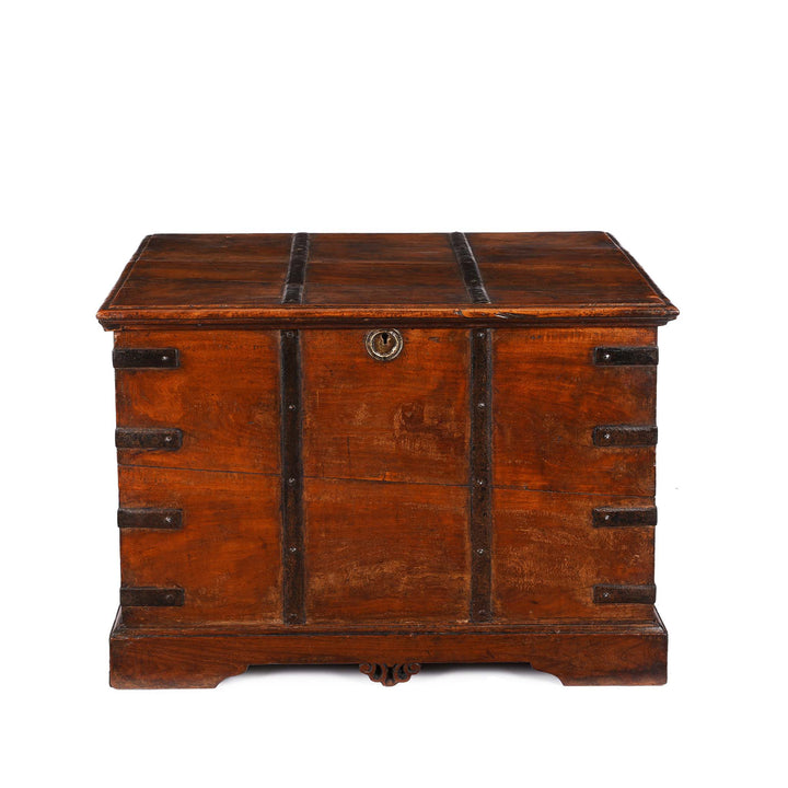 Iron Bound Teak Chest From Gujarat - 19Thc | Indigo Antiques