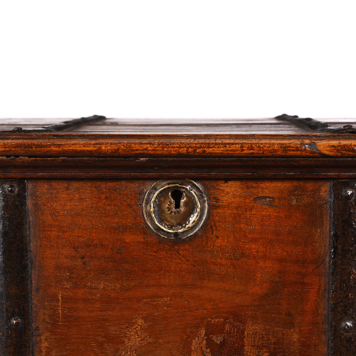Lock Detail From Iron Bound Teak Chest From Gujarat - 19Thc | Indigo Antiques