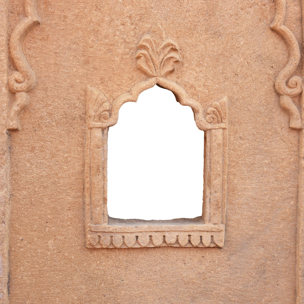 Carved Indian Stone Jharoka Panel From Jaisalmer - 19thC