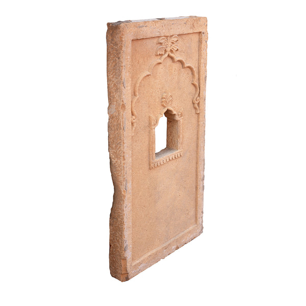 Carved Indian Stone Jharoka Panel From Jaisalmer - 19thC
