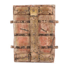 Vermillion Teak Painted Window Shutter From Gujarat - 18thC