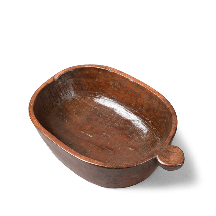 Top View Of Carved Indian Parath Bowl From Kerala - 19thC | Indigo Antiques