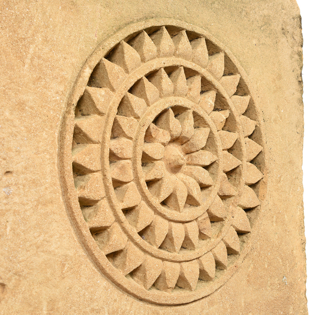 Angled Detail From Carved Mughal Style Stone Panel From Jaisalmer - 19thC | Indigo Antiques