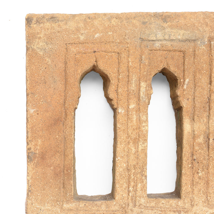 Corner Detail From Antique Old 6 Way Stone Lamp Niche From Jaisalmer- 19th Century | Indigo Antiques