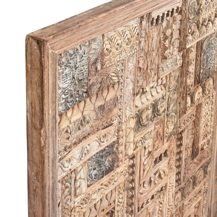 Detail From Decorative Indian Wall Panel Made From Old Printing Blocks | INDIGO ANTIQUES