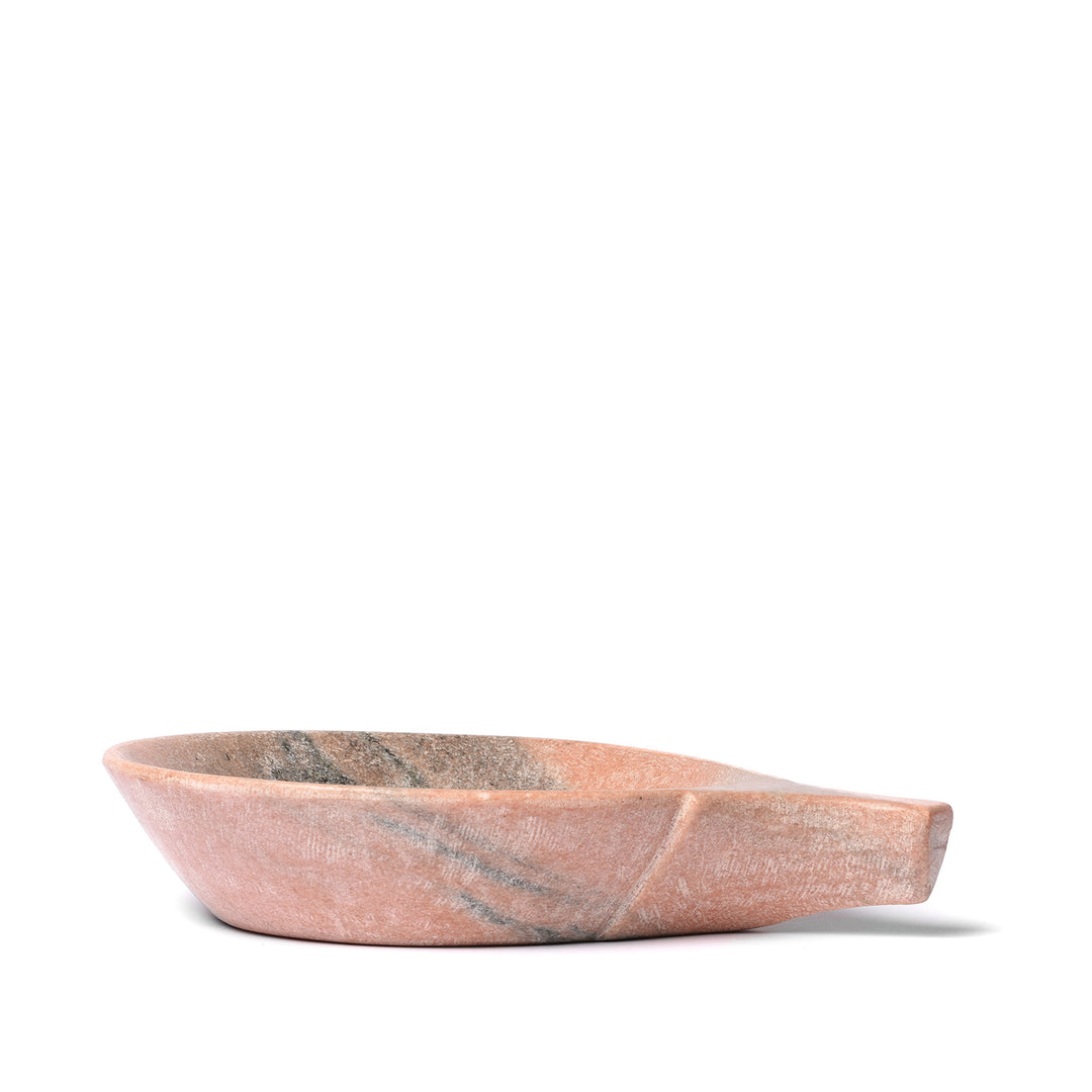 Carved Pink Marble Bowl From Rajasthan | Indigo Antiques