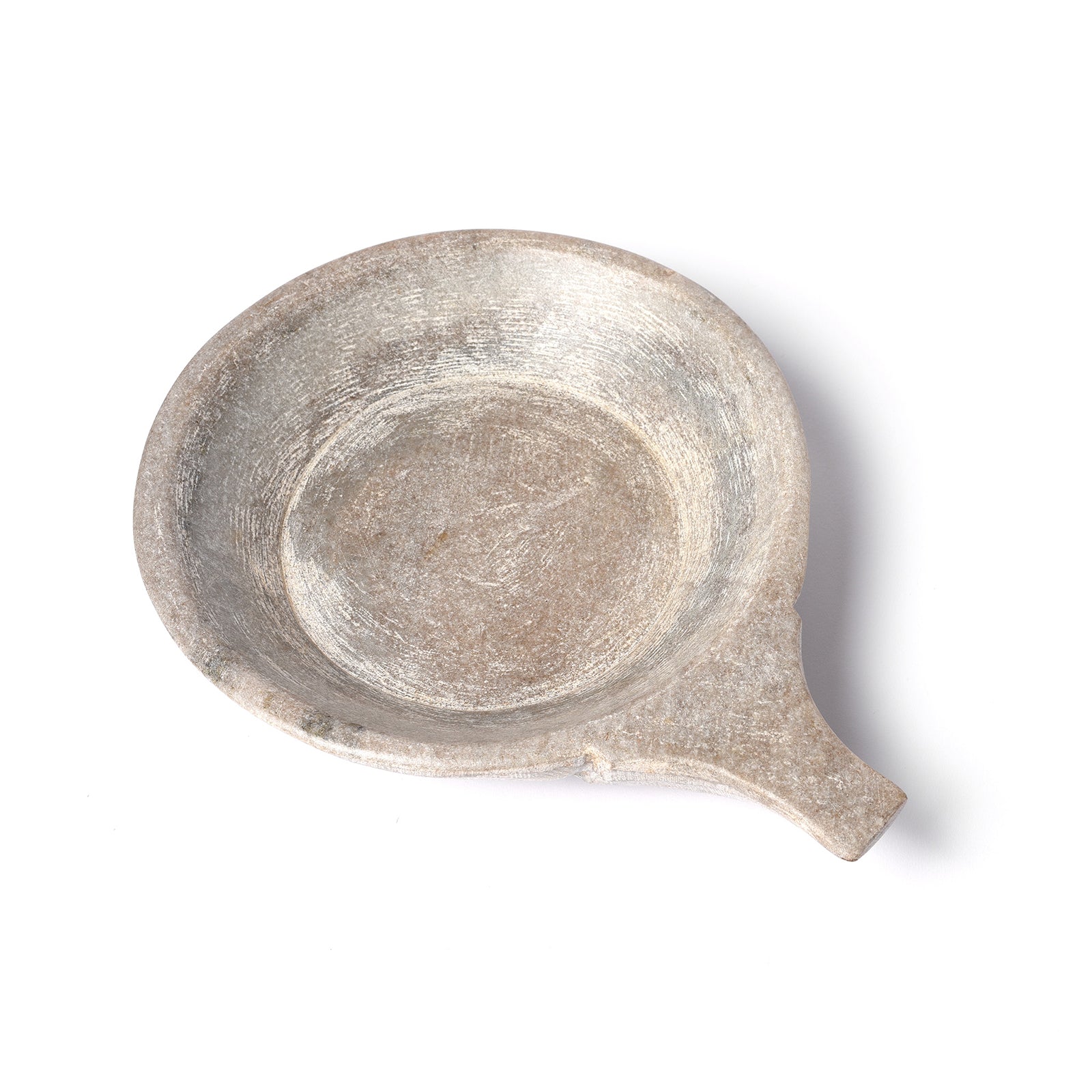 Carved Grey Marble Bowl From Rajasthan | Indigo Antiques