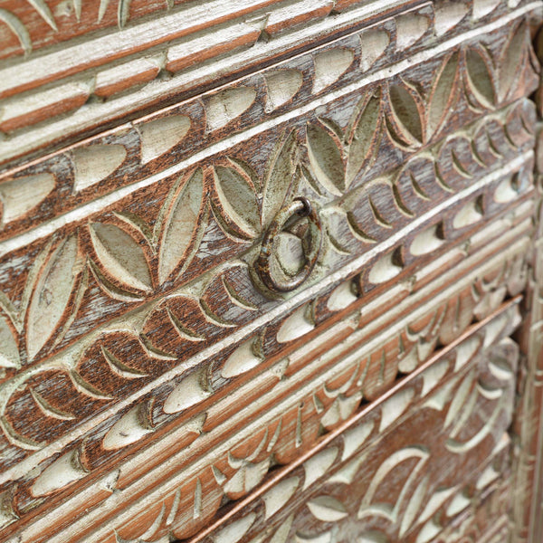 4 Drawer Bedside Cabinet Made From Reclaimed Teak