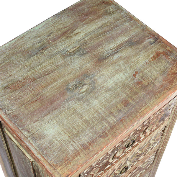 4 Drawer Bedside Cabinet Made From Reclaimed Teak