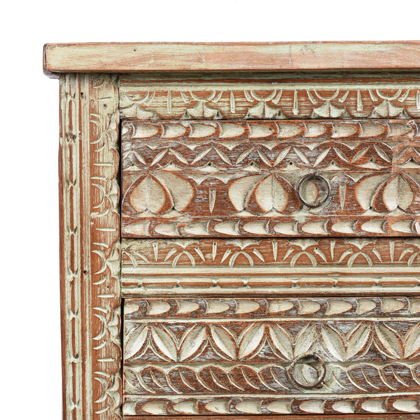 4 Drawer Bedside Cabinet Made From Reclaimed Teak