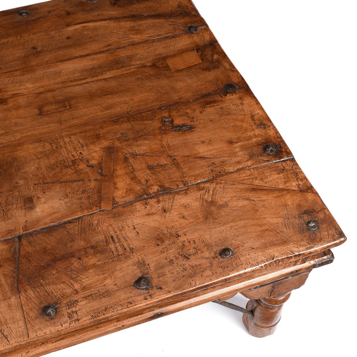 Surface Detail Indian Takhat Coffee Table From Rajasthan- 19thC | Indigo Antiques