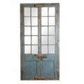 Glass Panelled Painted Indian Door From Shimla - 19th Century