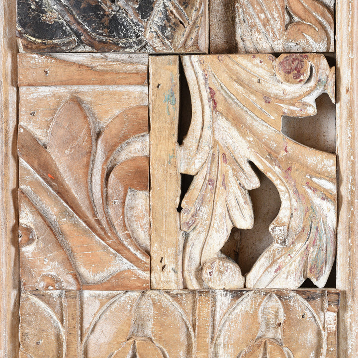 Detail From Painted Mirror Made From Reclaimed Teak Wood | Indigo Antiques