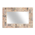 Painted Mirror Made From Reclaimed Teak Wood