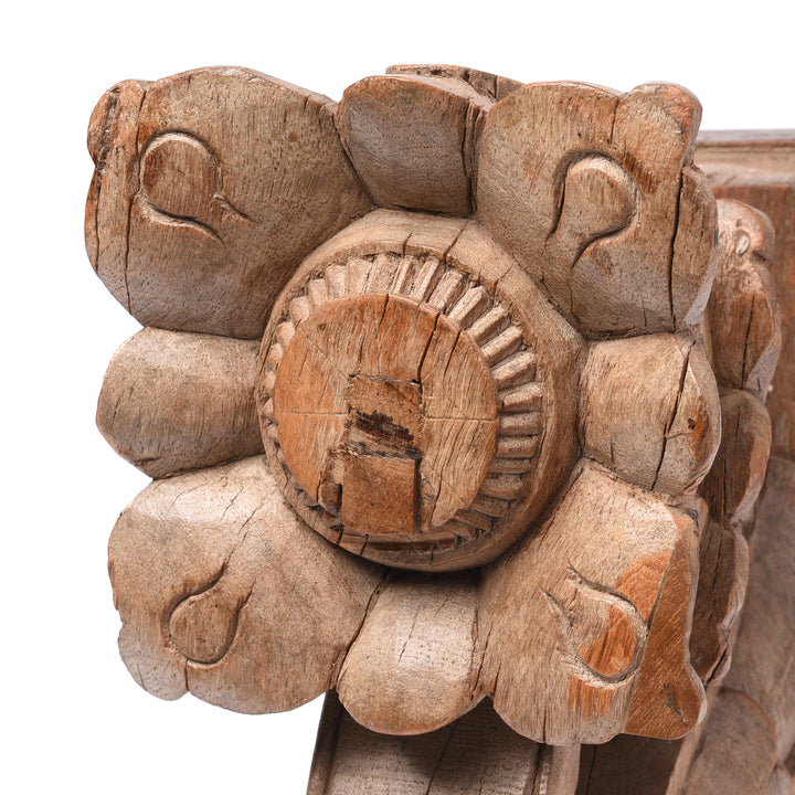 Detail From Carved Teak Corbel From Maharashtra - 19thC | Indigo Antiques