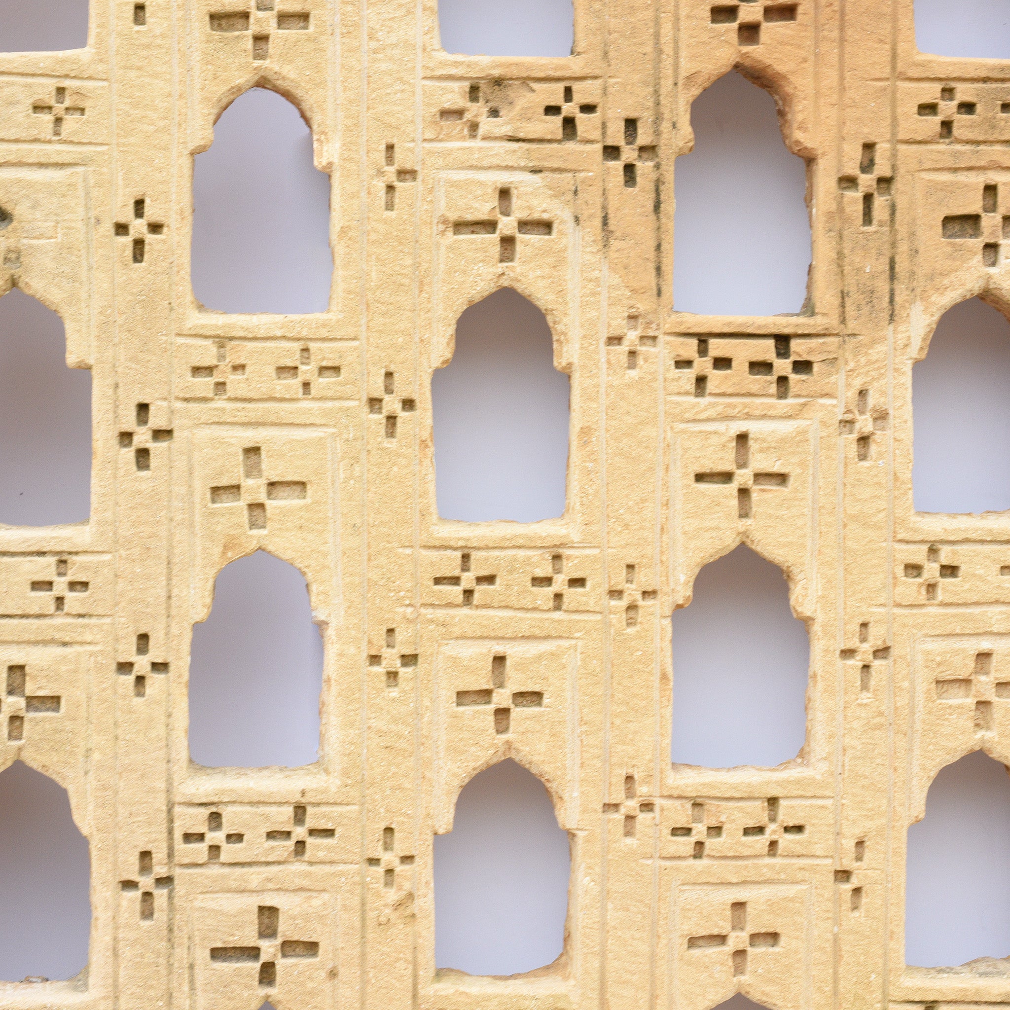 Detail From Old 43 Way Stone Lamp Niche From Jaisalmer- 19thC | Indigo Antiques