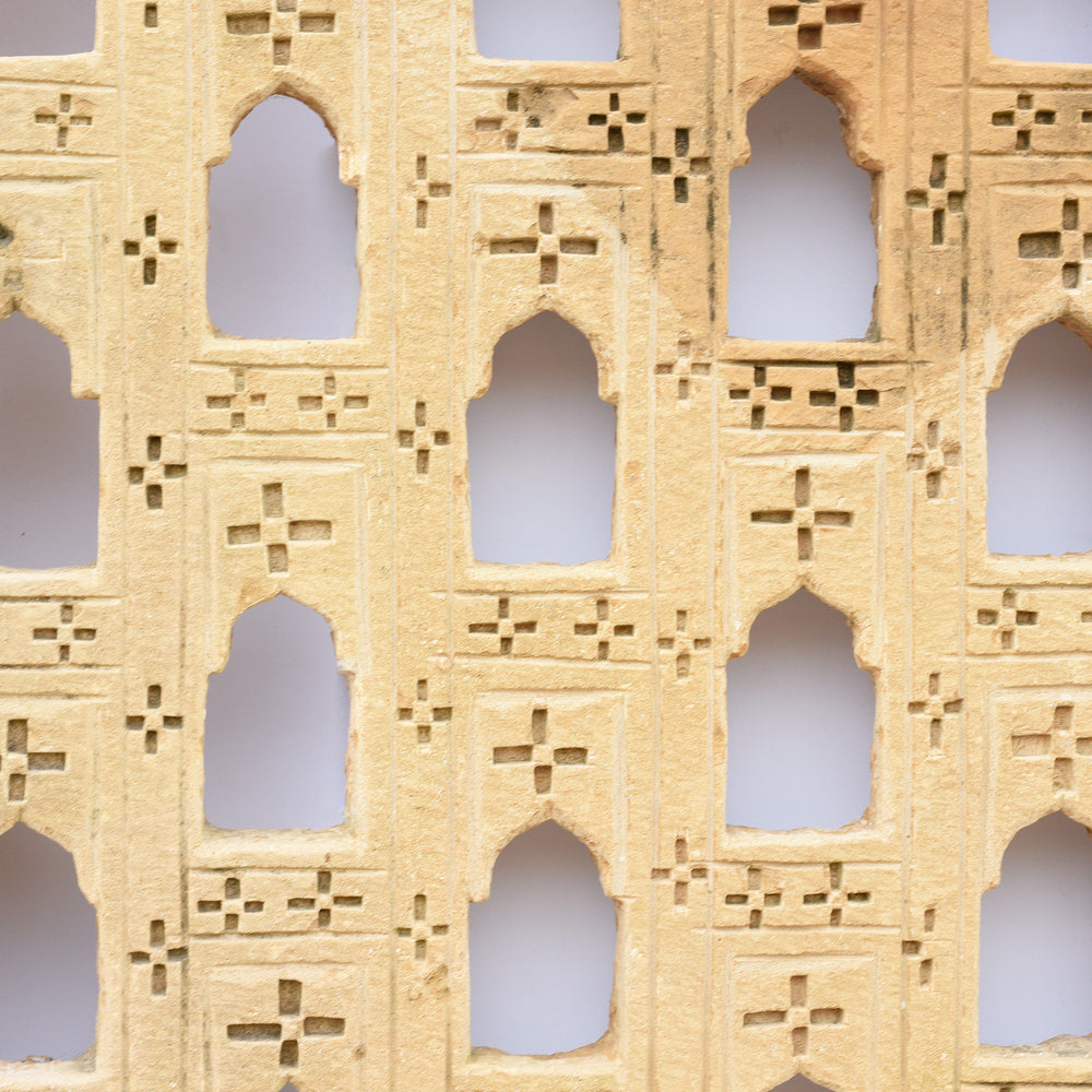 Detail From Old 43 Way Stone Lamp Niche From Jaisalmer- 19thC | Indigo Antiques
