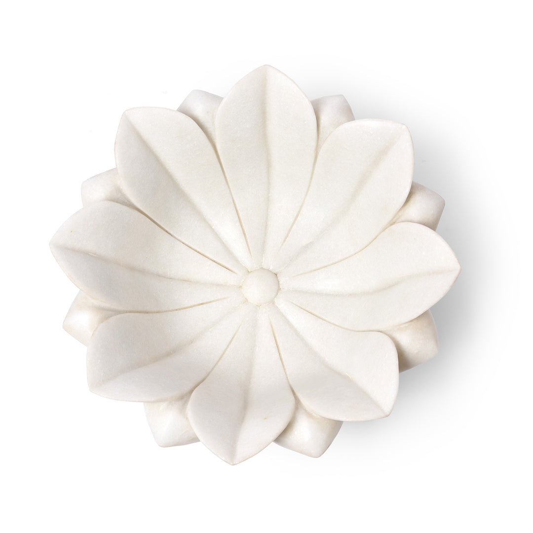 Hand Carved Marble Bowl Lotus Design