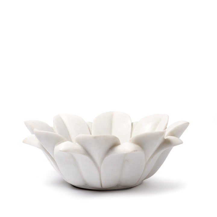 Hand Carved Marble Bowl Lotus Design