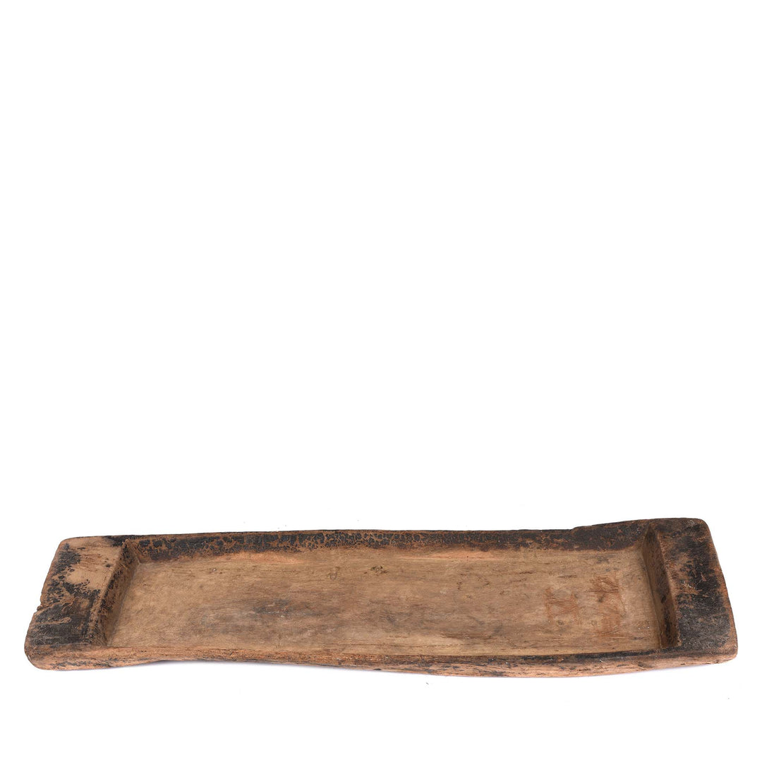 Old Carved Acacia Wood Tray From Rajasthan - 19thC | Indigo Antiques