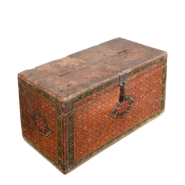 Painted Jain Book Box From Gujarat - 19thC