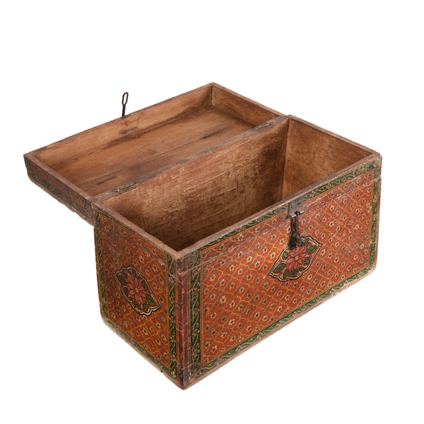 Painted Jain Book Box From Gujarat - 19thC