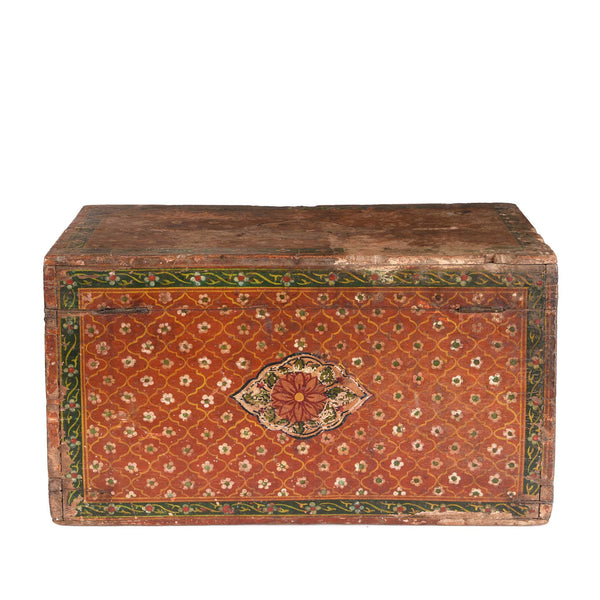 Painted Jain Book Box From Gujarat - 19thC