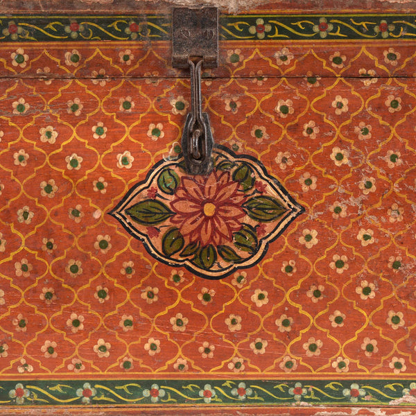 Painted Jain Book Box From Gujarat - 19thC