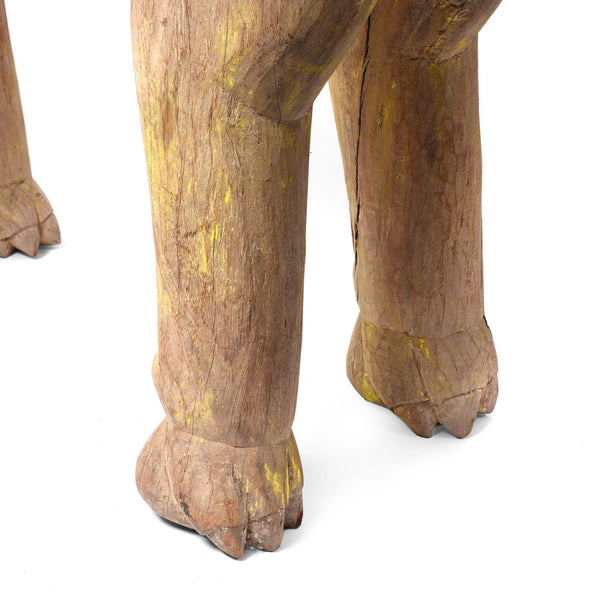 Wooden Bhuta Tribal Tiger Statue From  - Ca 1920