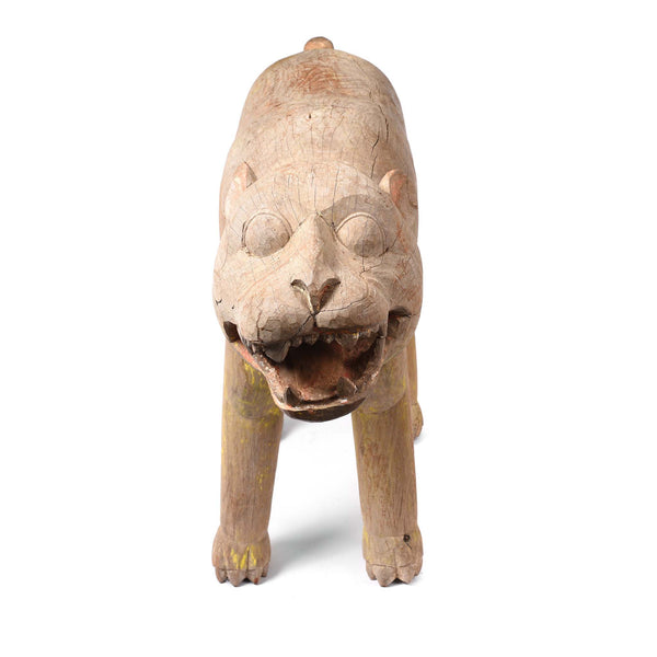 Wooden Bhuta Tribal Tiger Statue From  - Ca 1920