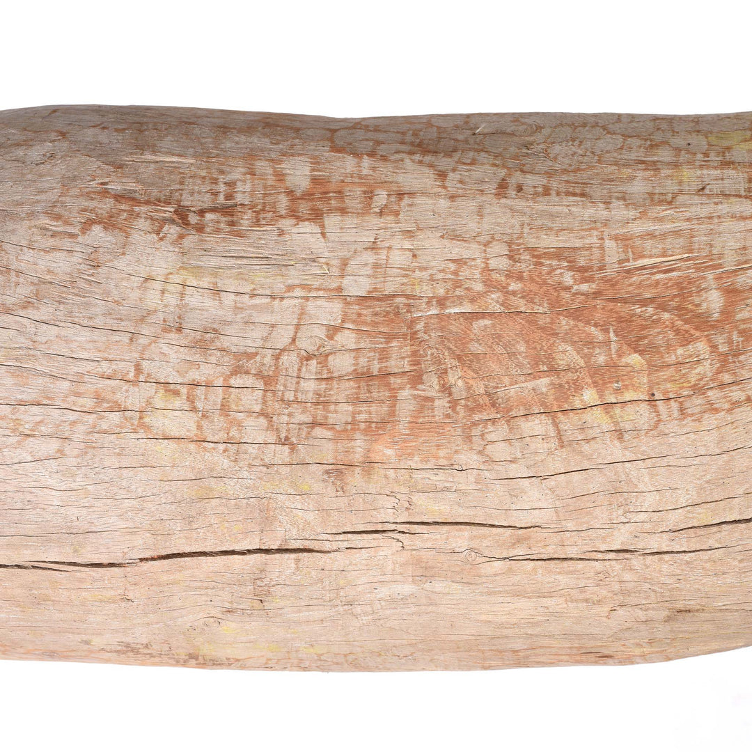 Top Down Detail From Carved Wood Tiger Statue From Bhutia Tribe - Ca 1920 | Indigo Antiques