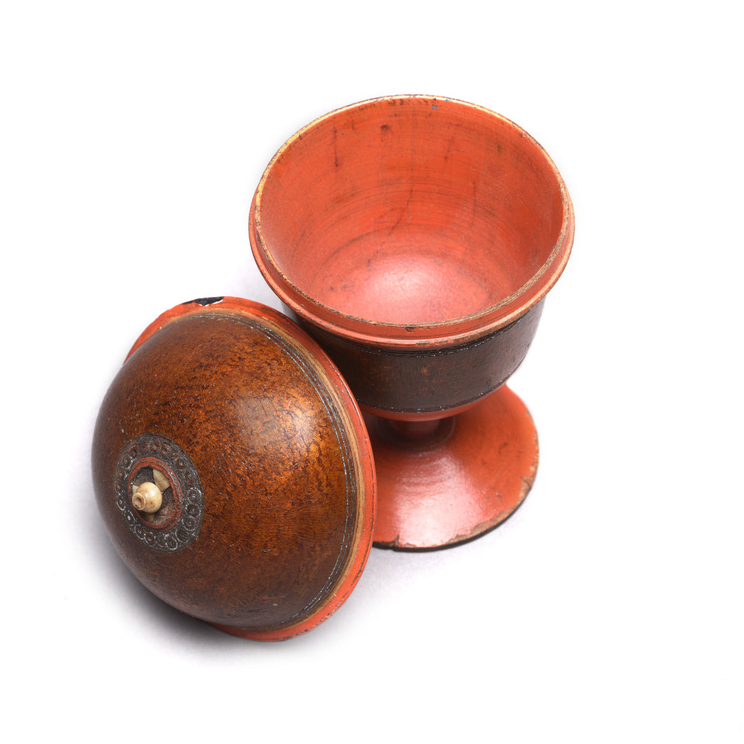 Exceptional Spotted Lacquer Pot From Rajasthan - 19thC