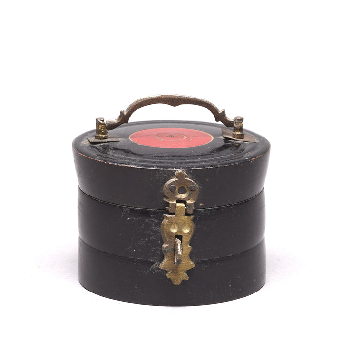 Antique Indian Regency Style Black Lacquer Pot - 19thC | Indigo Antiques